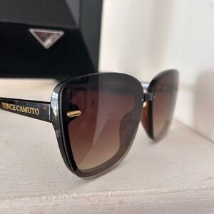 Vince Camuto Black and Gold Sunglasses, Tortoise Shell, Great Condition